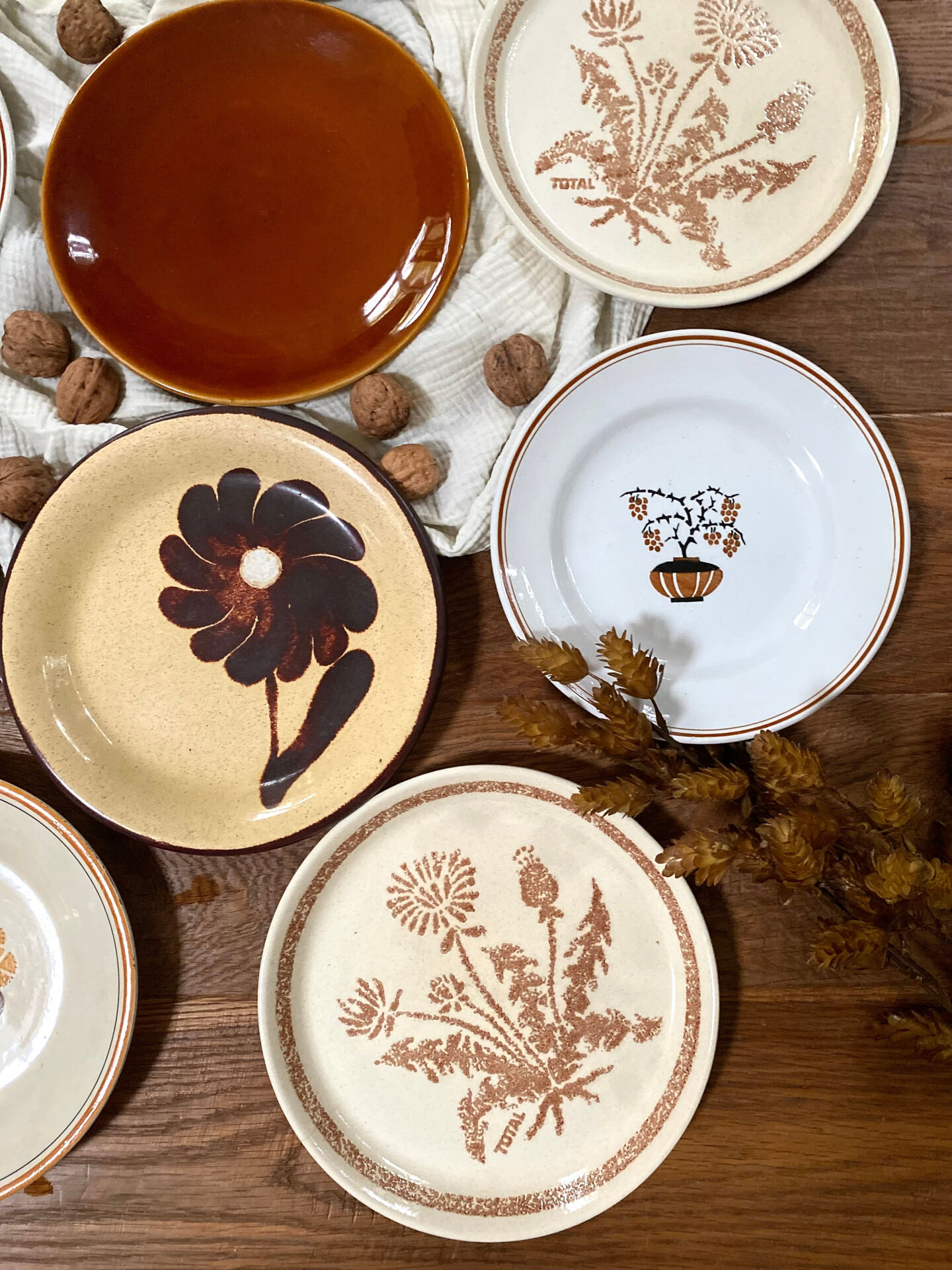 Assiettes plates anciennes dépareillées