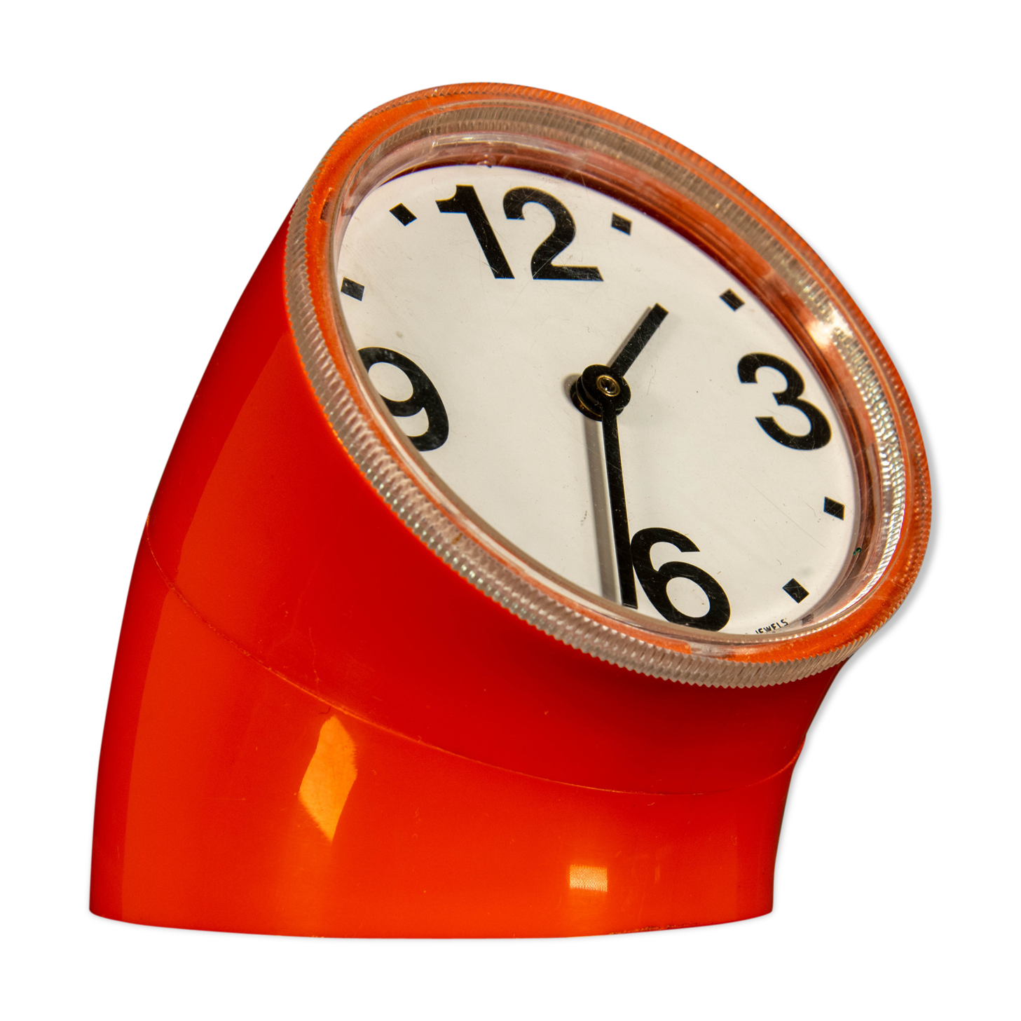 Cronotime orange table clock by Pio Manzù | Selency
