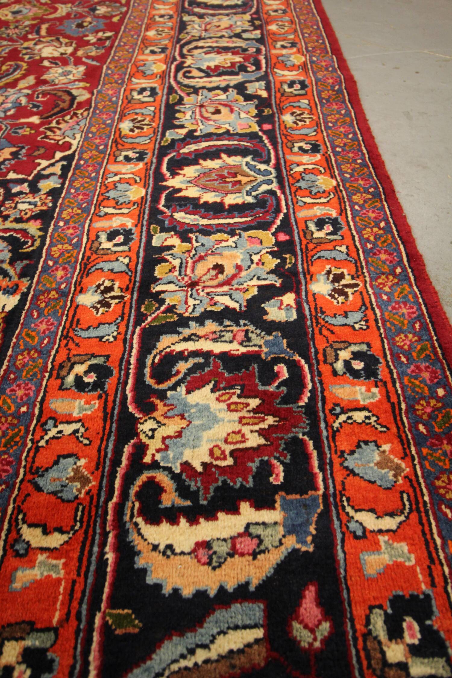 Tapis persan vintage tissé à la main Traditionnel Khorasan Area Rug- 242x343cm