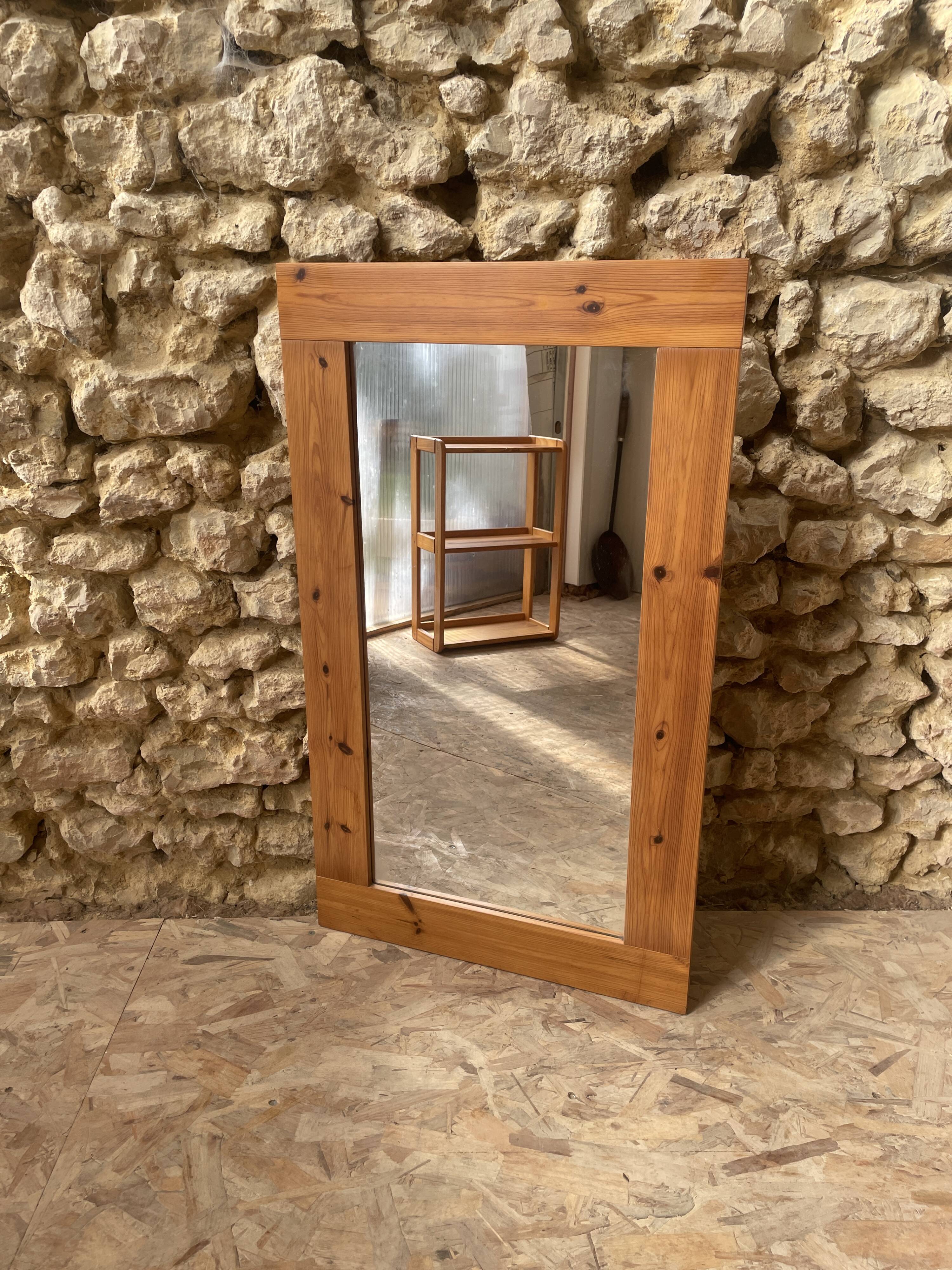 Large pine mirror - 1990s