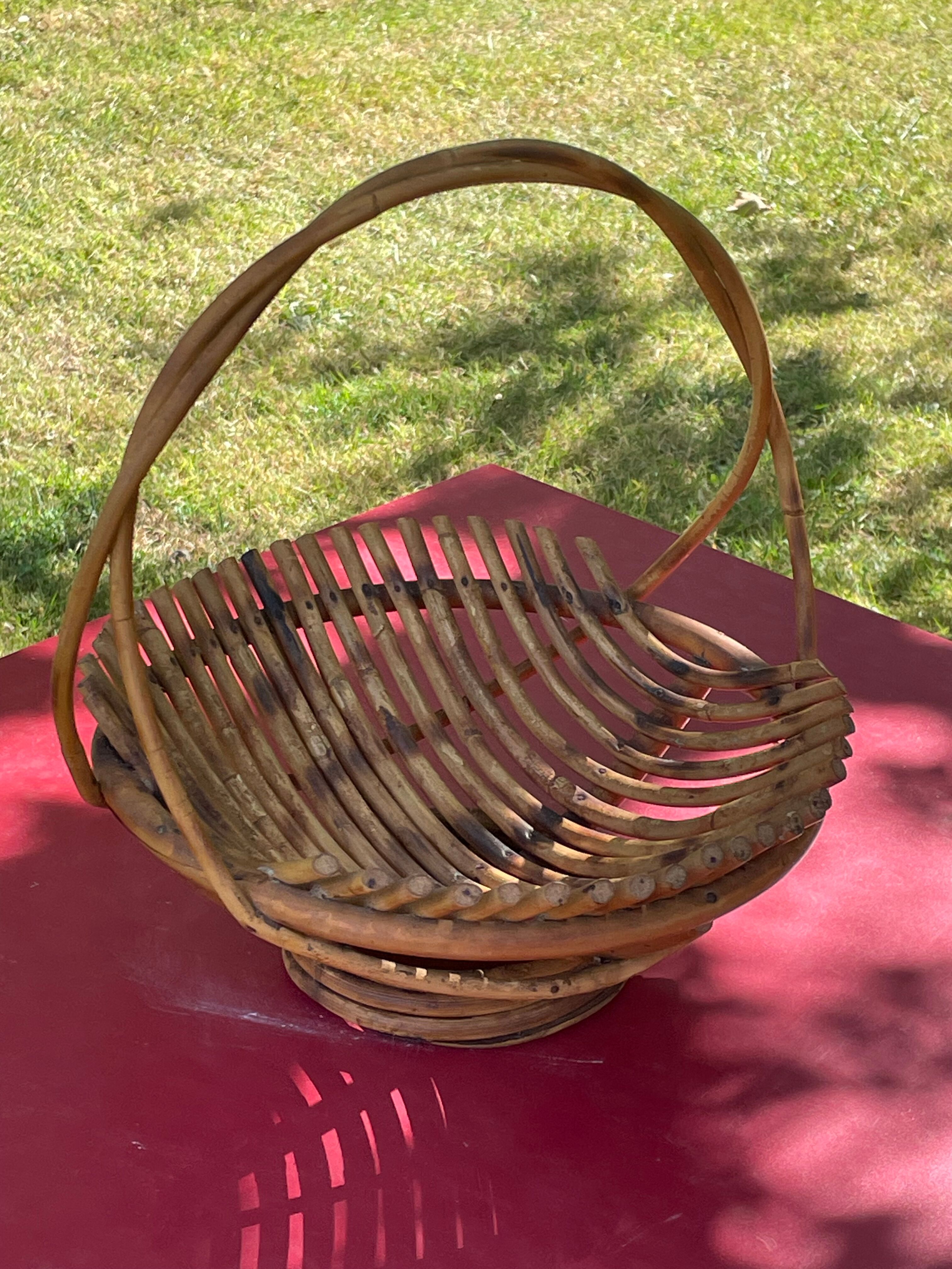 Wooden fruit basket 70s