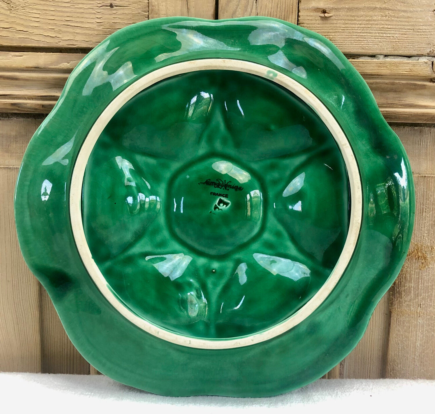 Sarreguemines slurry oyster plate