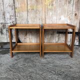 Pair of Vintage Wood Bedside Table #A320