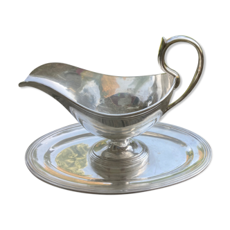 Saucière en métal argenté