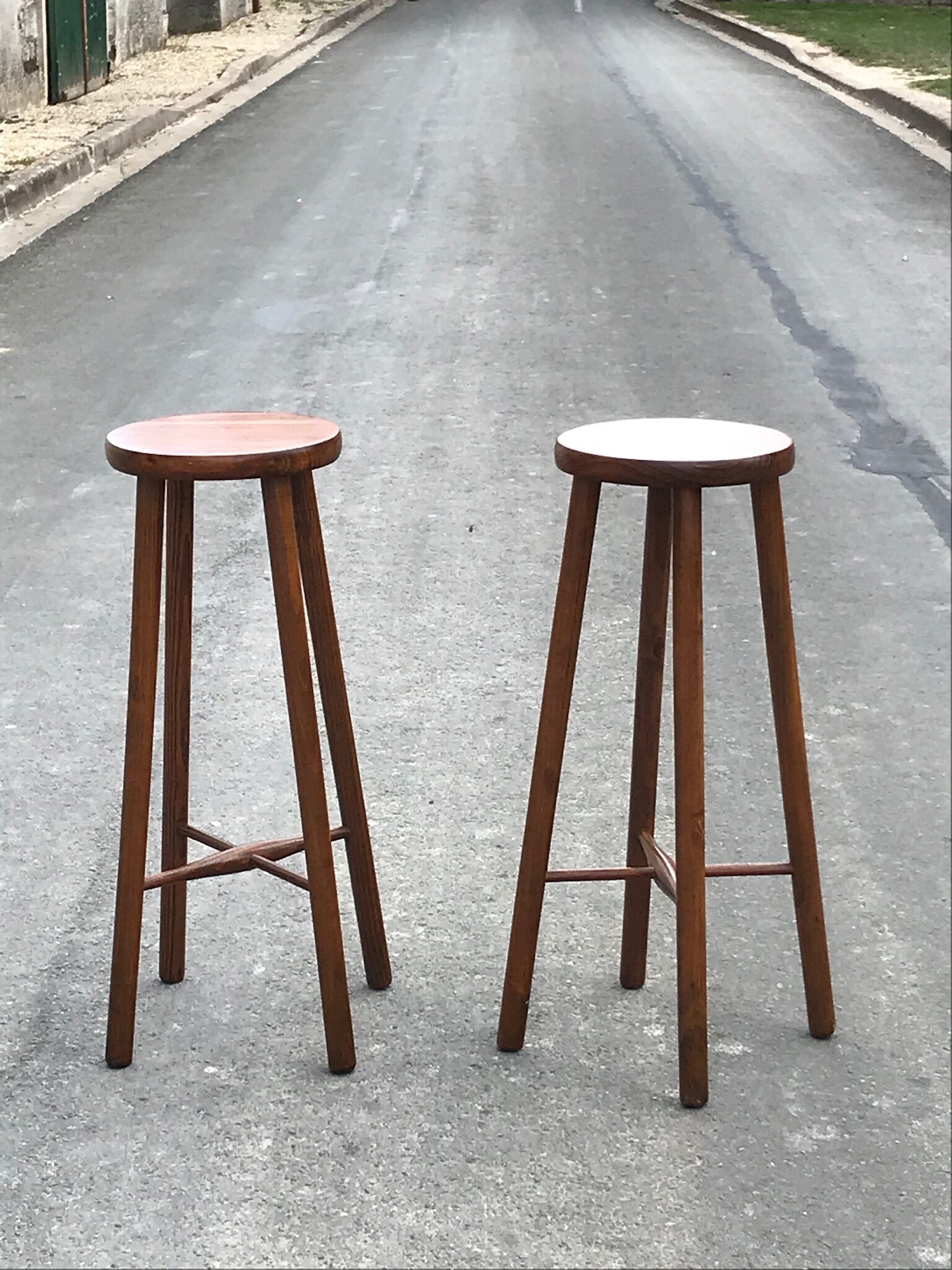 Pair of high vintage stools 1960