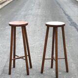Pair of high vintage stools 1960