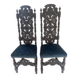 19th-century Renaissance chair in velvet – A statement piece