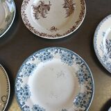14 mismatched flat plates Terre de fer