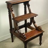 Stepladder 3 steps in Mahogany english style walnut tint