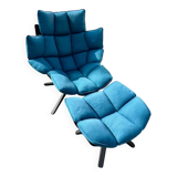 B&B Italia HUSK swivel armchair + footrest