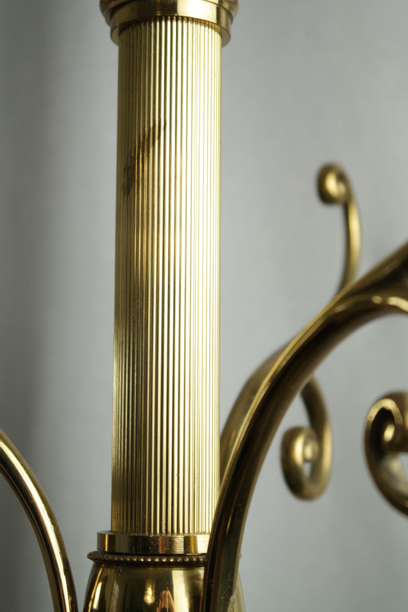 Art Deco brass coat rack from the 20th century.