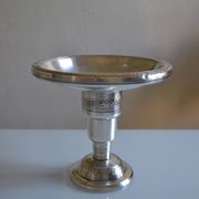coupe centre de table art déco métal argenté 1930