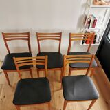 Set 5 vintage Scandinavian chairs