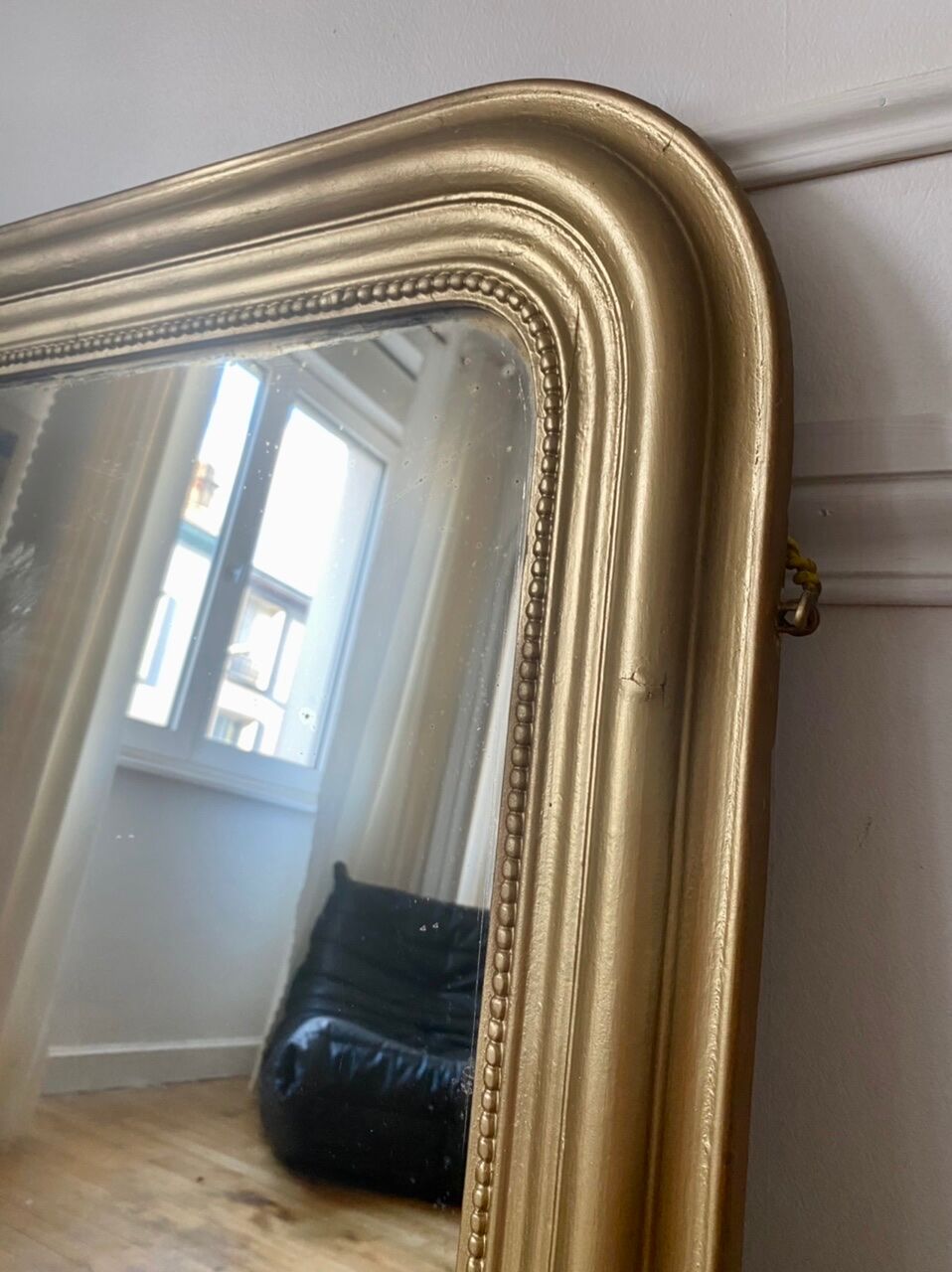 Miroir Louis Philippe doré 110x78cm