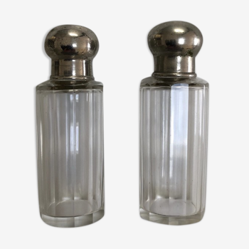 2 old glass bottles