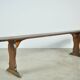 HANDMADE antique wooden French farmhouse bench, 1930s
