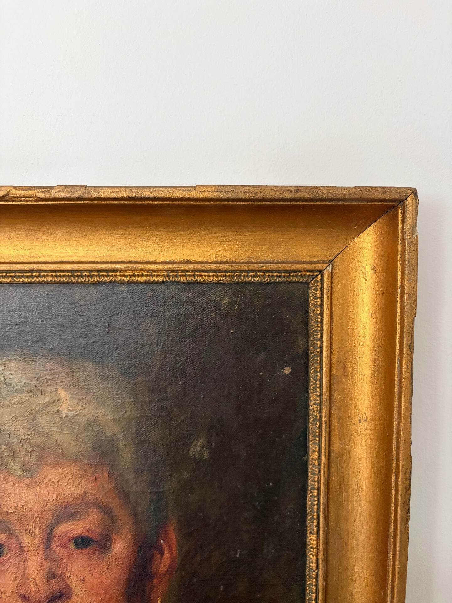 Oil portrait on canvas signed