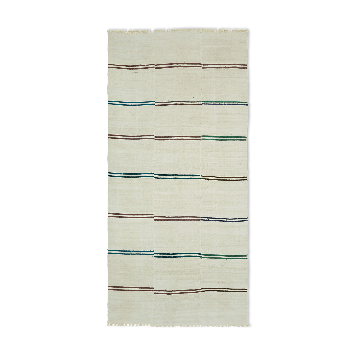 Handmade oriental kilim rug 1980, 206 cm x 410 cm