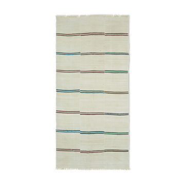 Handmade oriental kilim rug 1980, 206 cm x 410 cm