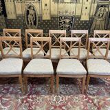 Set of 9 Louis XVI-Directoire style chairs