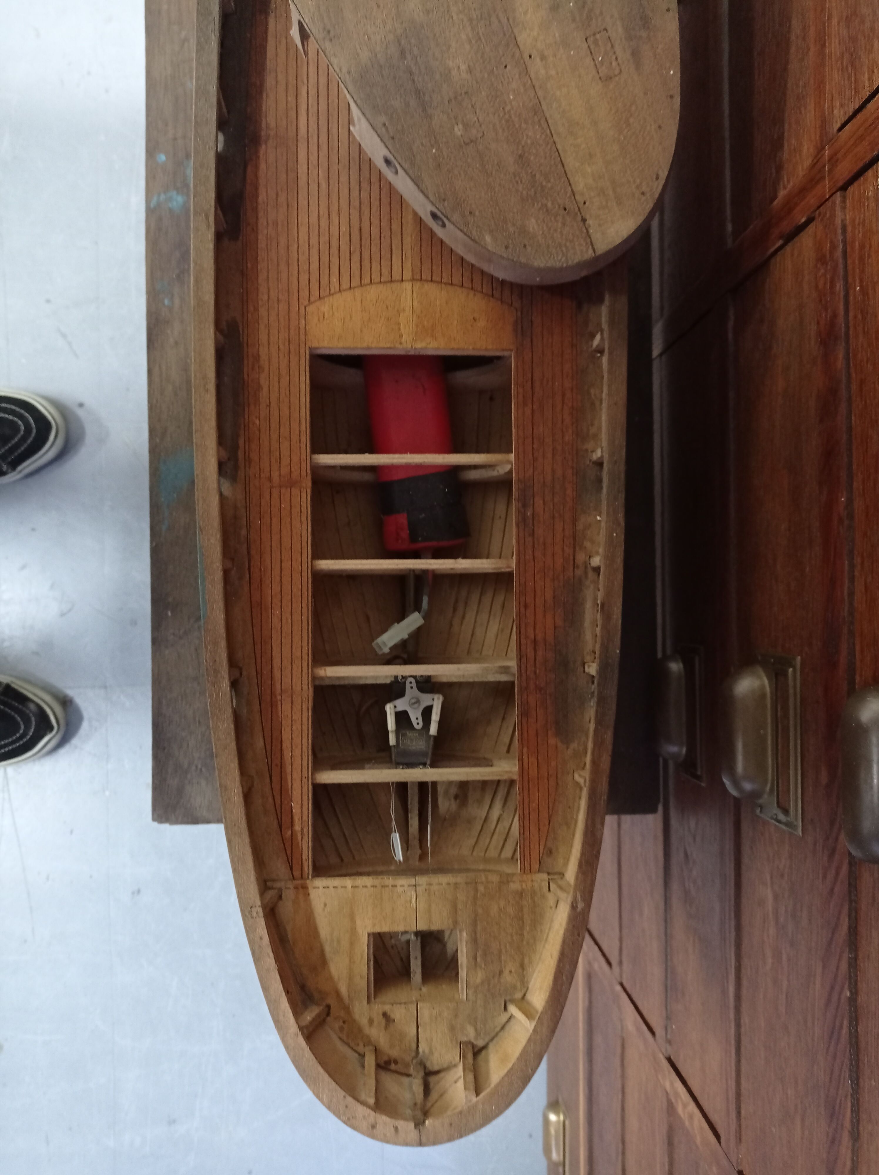 Model of a fishing boat