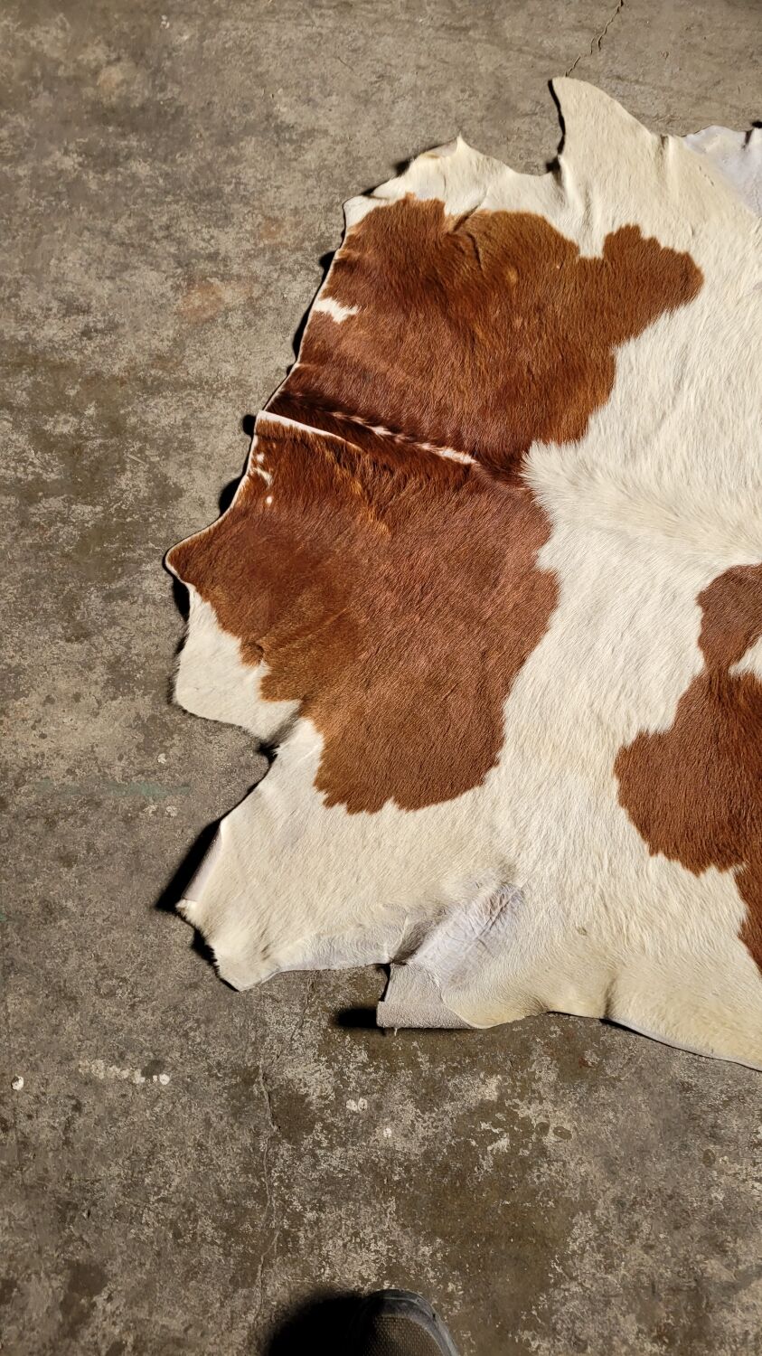 Vintage cowhide rug 1970