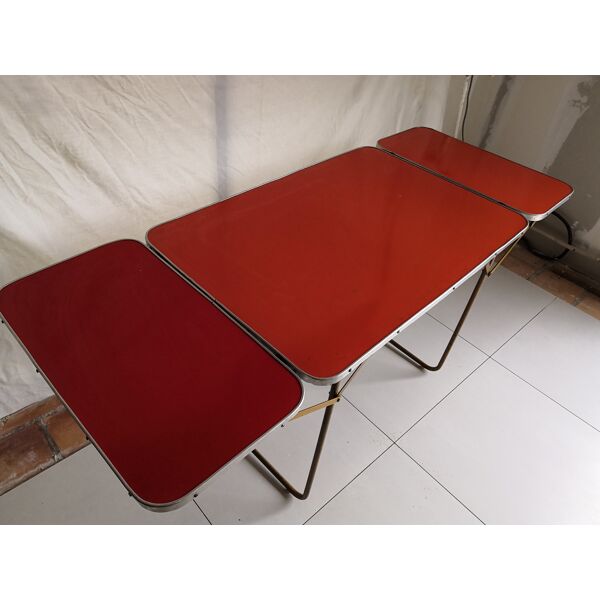 Camping table Lafuma with vintage extensions 60/70s | Selency