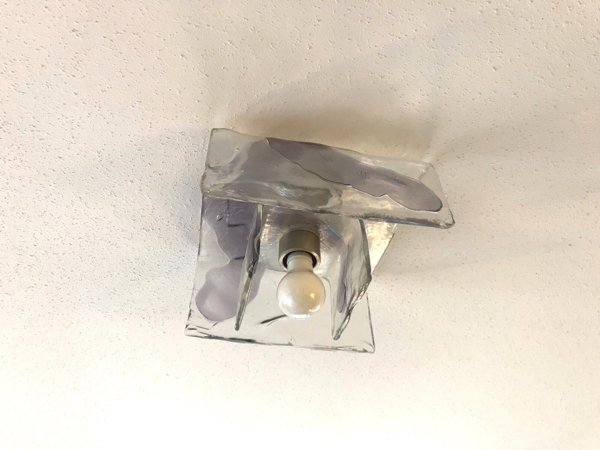 Murano Ceiling Light by Carlos Nason Murano Vintage 70s