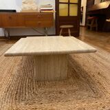 2 tables basse en travertin gigogne