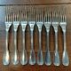 Set of 8 silver-plated forks