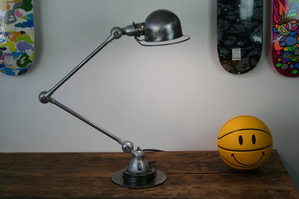 Lampe Jielde industriel Jean Louis Domecq 2 bras vernis brillant