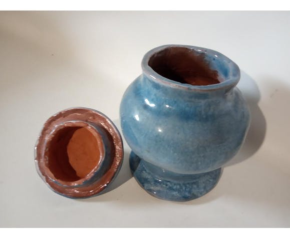 Blue terracotta pot