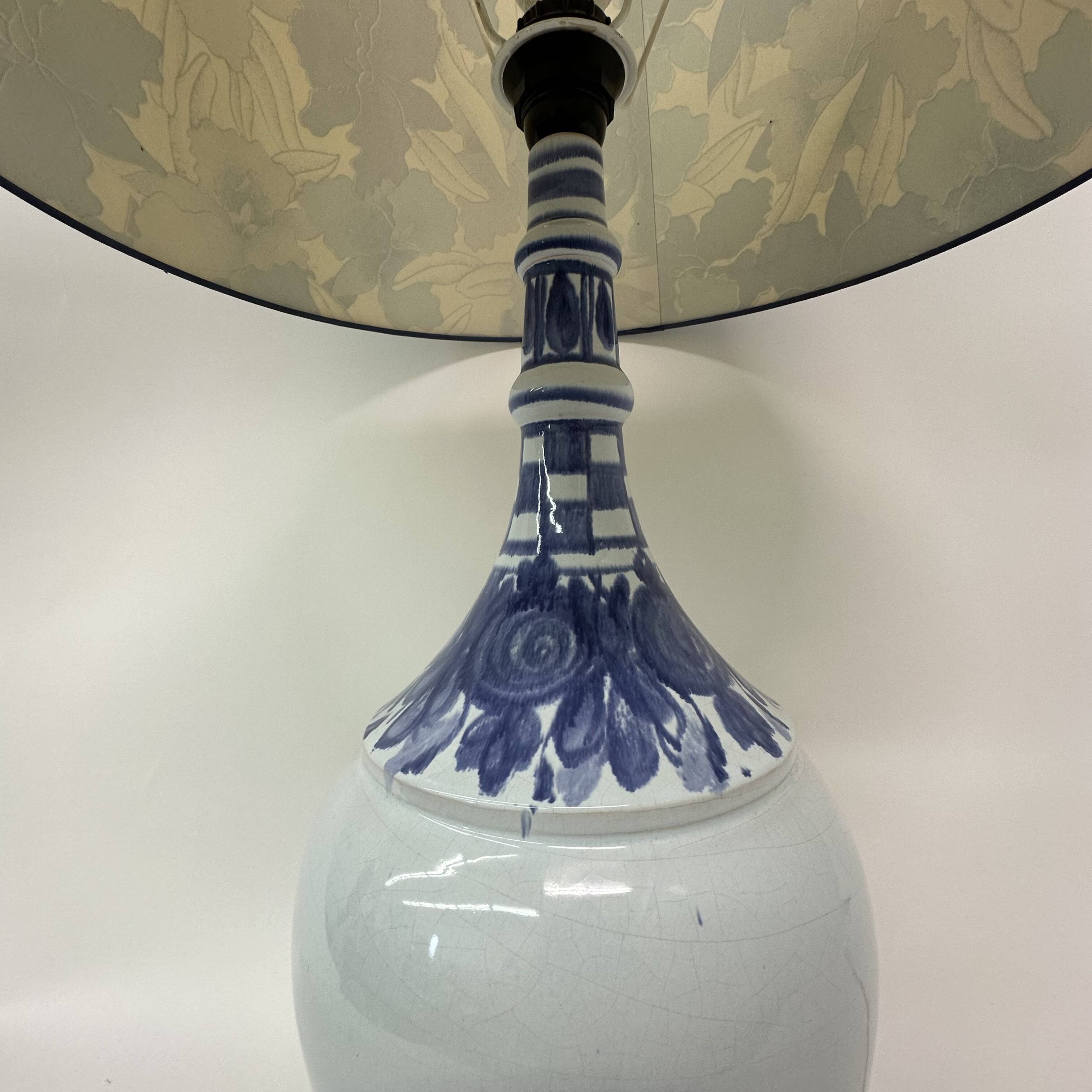 Bjørn Wiinblad for Rosenthal Germany ceramic floral floor / table lamp , 1970s