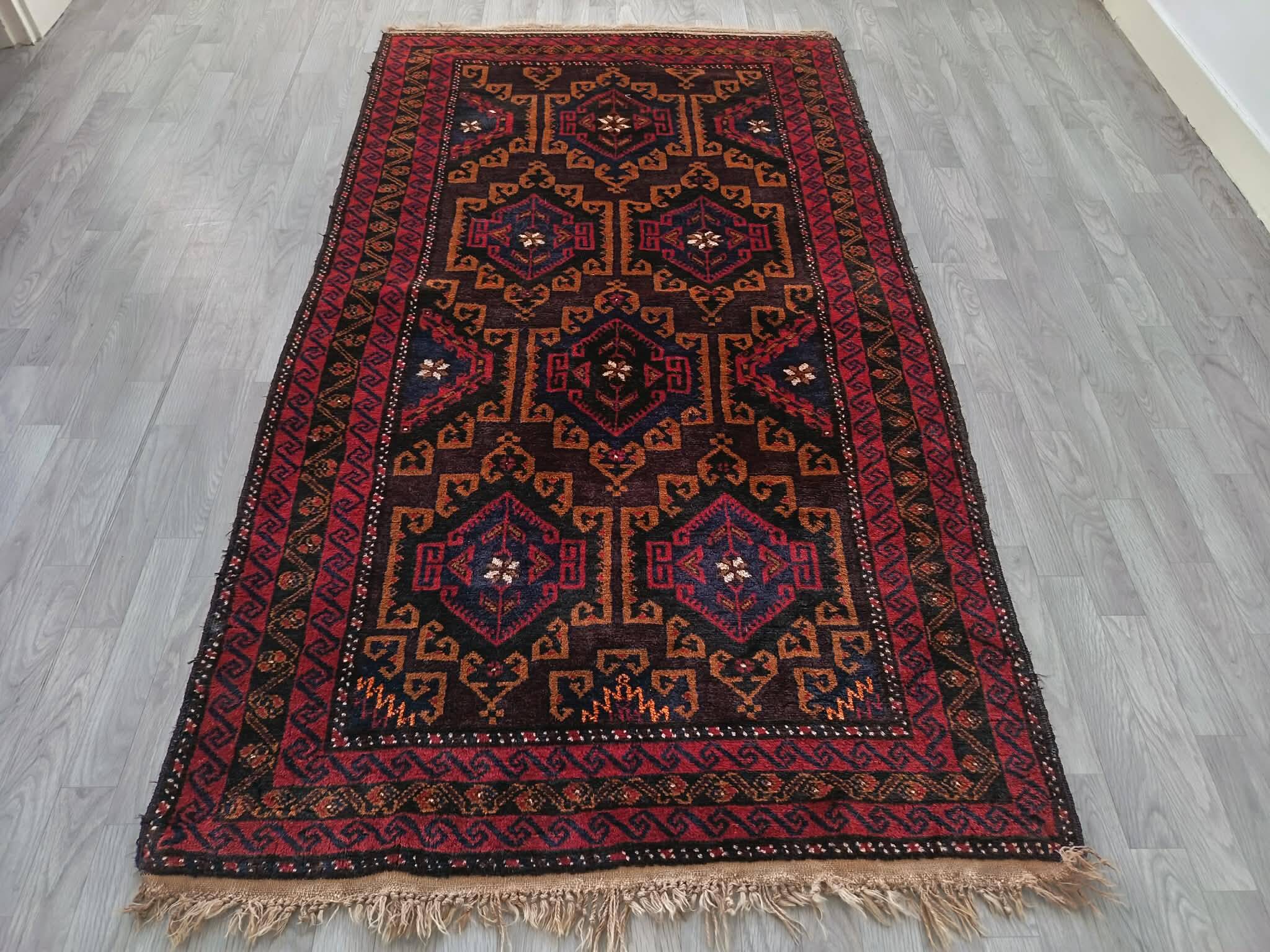 Handmade Afghan Belouch carpet