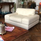 Leather armchair Off-white rock Bobois