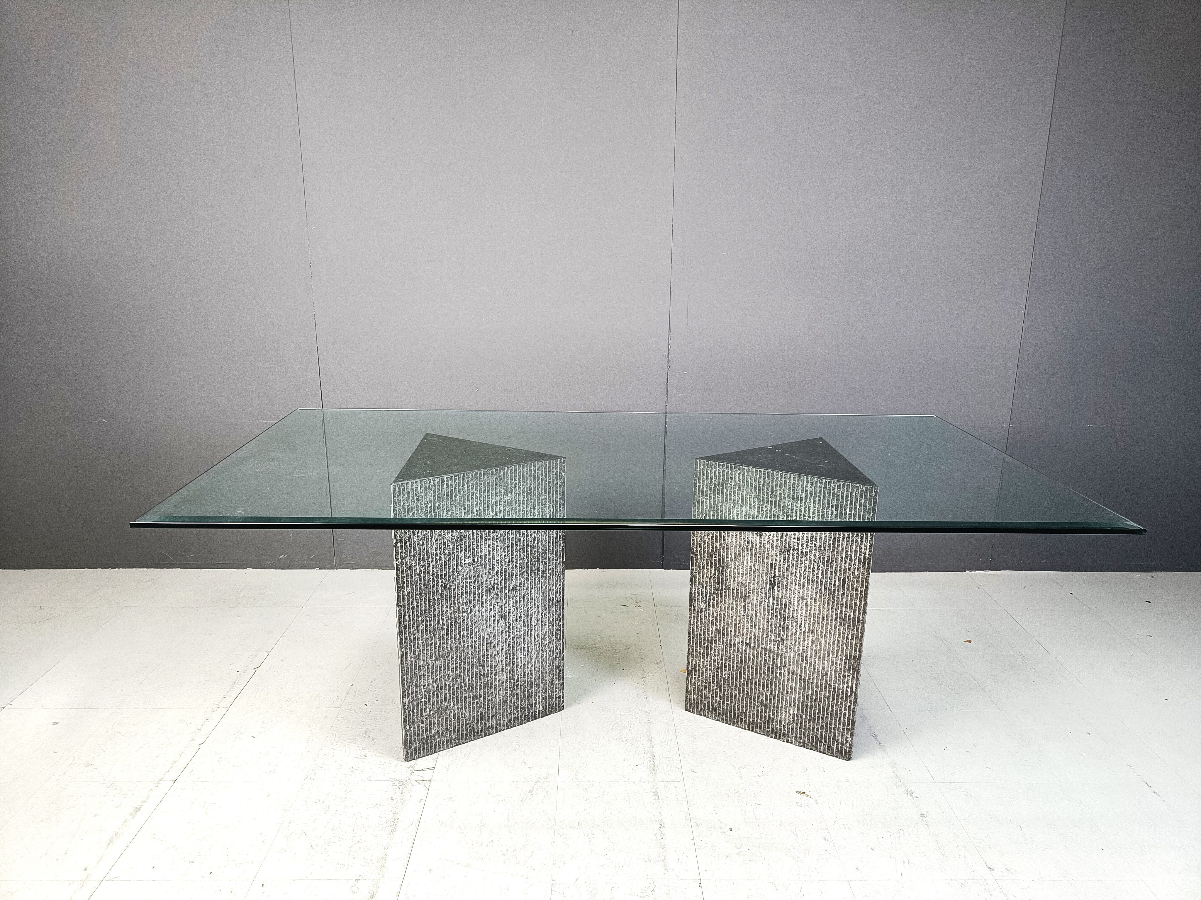 Vintage brutalist dining table, 1970s