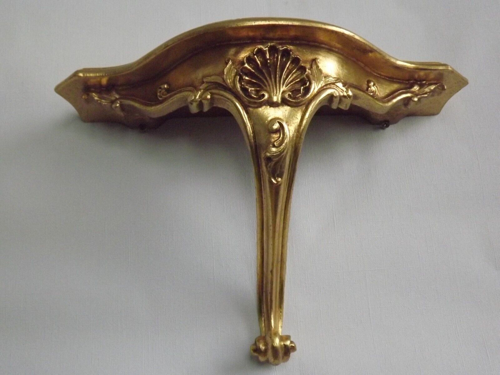 French vintage regency style gold resin half round console wall table 4022
