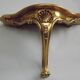 French vintage regency style gold resin half round console wall table 4022