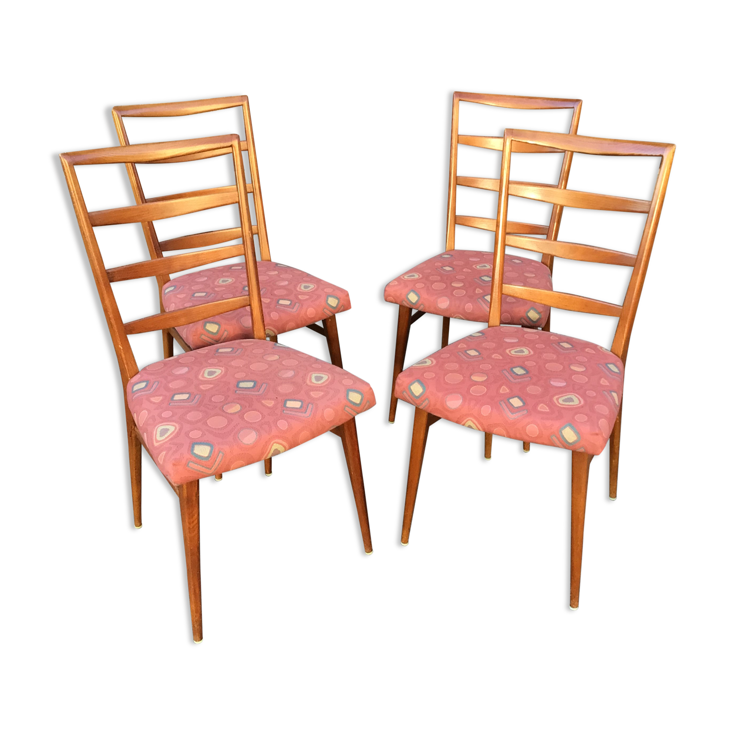 4 Scandinavian chairs mid century vintage 1960