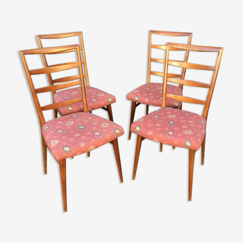 4 chaises Scandinaves mid century vintage 1960