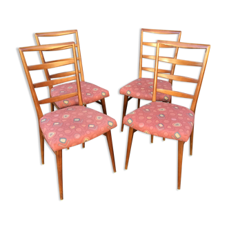 4 chaises Scandinaves mid century vintage 1960