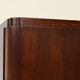 Large Art Deco console or pedestal in dark oak veneer, Belgium, 1920s