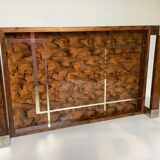 Old tray with art deco wooden handles