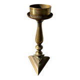 Ancient altar candle holder, bronze candle spike.