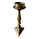Ancient altar candle holder, bronze candle spike.