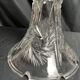 20th century crystal lamp with silver metal frame