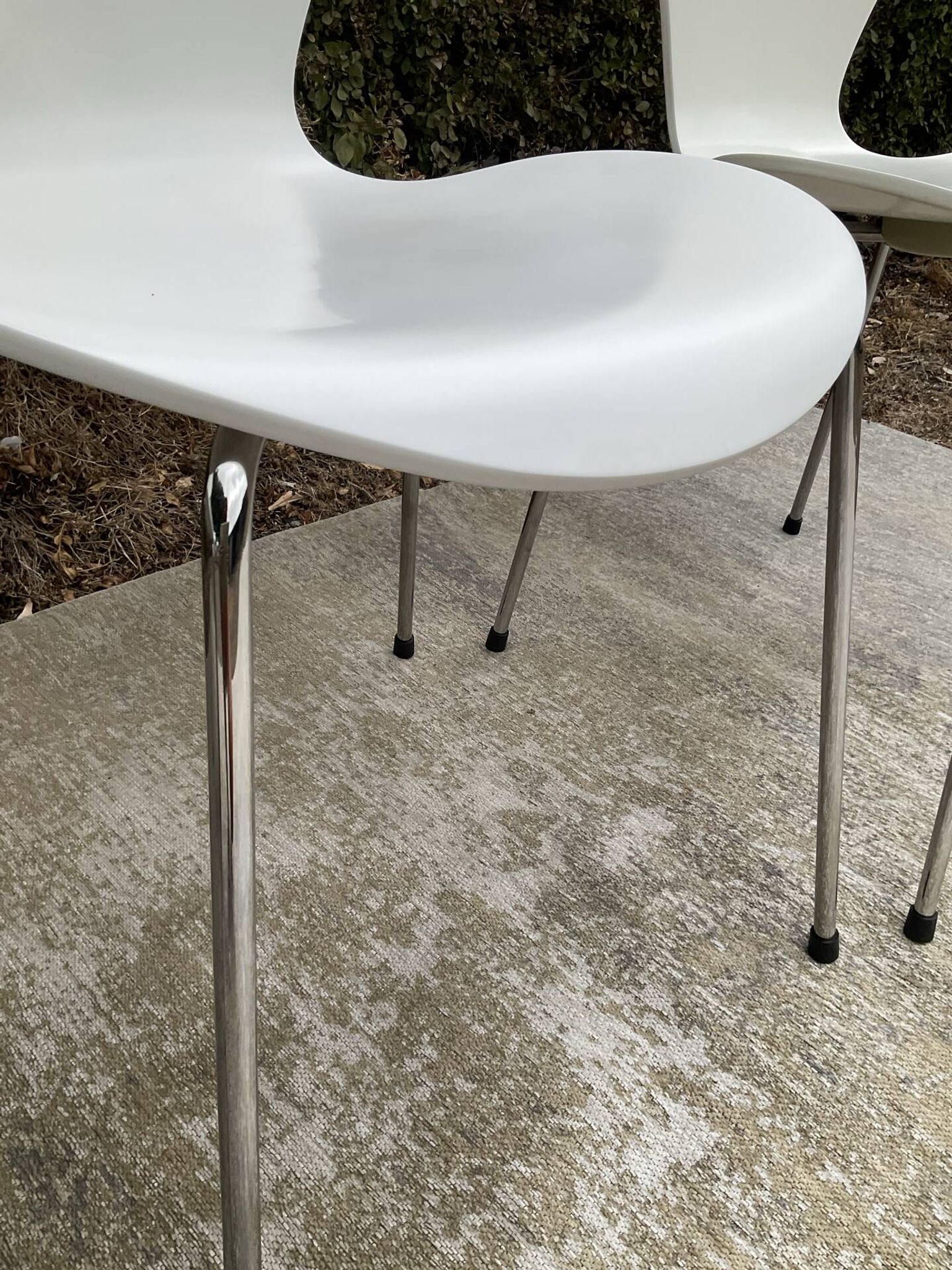 Set of 4 3107 chairs by Arne Jacobsen for Fritz Hansen