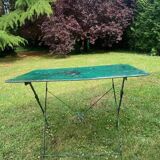 Green iron folding table