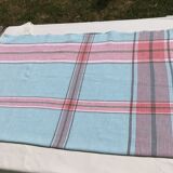 Rectangle tablecloth blue lines lagoon and coral