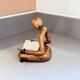 Carving Wooden Sculptures Book End, Decorative Figurine of Book Holder